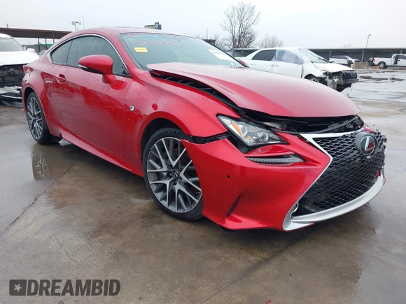 2016 Lexus RC 350 F Sport with VIN JTHHE5BCXG5013813, listed as a IAAI auction lot 41097722 with 52,996 mi miles and . Bid and sale history available at DreamBid. Image 1.