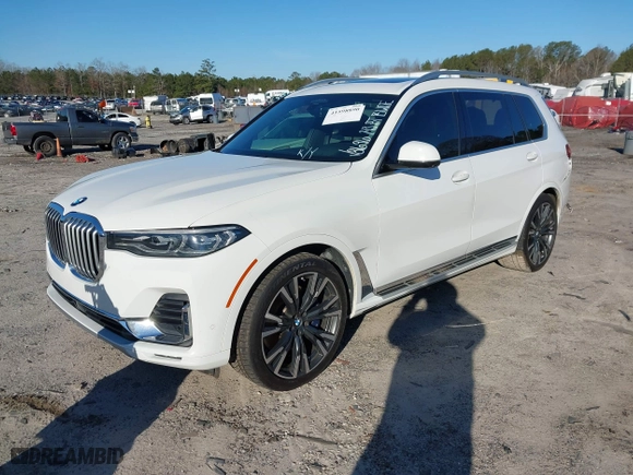 2020 BMW X7 xDrive40i with VIN 5UXCW2C05L9C18696, listed as a IAAI auction lot 41598890 with 102,599 mi miles. Bid and sale history available at carsss.com. Image 17.