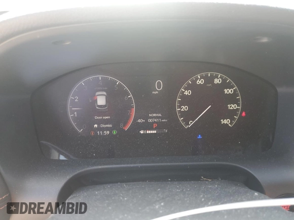 2024 Honda HR-V Sport with VIN 3CZRZ2H51RM763271, listed as a Copart auction lot 50021085 with 7,411 mi miles and Salvage Title. Bid and sale history available at DreamBid. Image 9.
