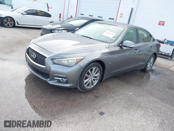 2014 Infiniti Q50 Sport with VIN JN1BV7AR5EM700230, listed as a IAAI auction lot 42445133 with 195,055 mi miles and . Bid and sale history available at DreamBid. Image 2.