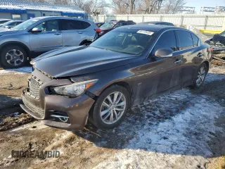 2016 Infiniti Q50 2.0t Premium with VIN JN1CV7AP9GM202358, listed as a Copart auction lot 88119435 with 137,611 mi miles and Salvage Title. Bid and sale history available at carsss.com. Image 1.
