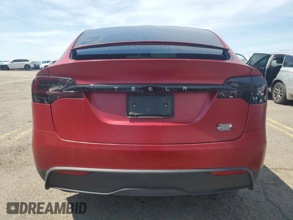 2023 Tesla Model X Plaid with VIN 7SAXCBE66PF427020, listed as a Copart auction lot 53890405 with 30,575 mi miles and Salvage Title. Bid and sale history available at DreamBid. Image 6.