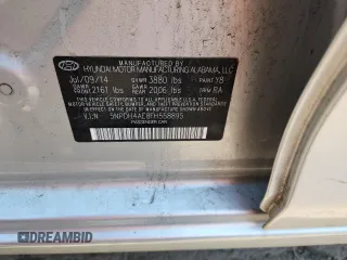 2015 Hyundai Elantra SE with VIN 5NPDH4AE8FH558895, listed as a Copart auction lot 63580425 with 106,504 mi miles and Salvage title. Bid and sale history available at DreamBid. Image 12.