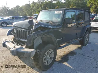 2015 Jeep Wrangler Unlimited Rubicon with VIN 1C4BJWFG9FL750386, listed as a Copart auction lot 61350065 with 99,395 mi miles and Salvage title. Bid and sale history available at DreamBid. Image 1.