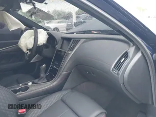 2024 Infiniti Q50 Red Sport 400 with VIN JN1FV7DR3RM680708, listed as a IAAI auction lot 42105449 with 2,681 mi miles and . Bid and sale history available at DreamBid. Image 5.