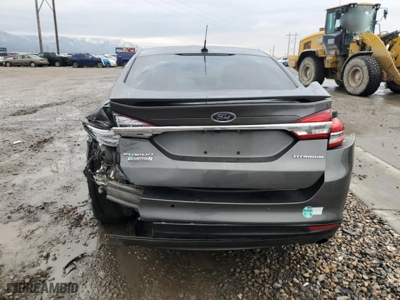 2017 Ford Fusion Energi Titanium with VIN 3FA6P0SUXHR329621, listed as a Copart auction lot 86553834 with 122,073 mi miles and Salvage Title. Bid and sale history available at carsss.com. Image 6.