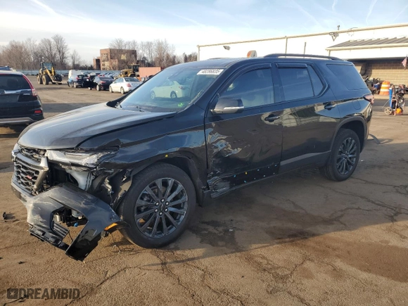 2023 Chevrolet Traverse RS with VIN 1GNEVJKWXPJ251022, listed as a Copart auction lot 48286835 with 34,200 mi miles and Salvage Title. Bid and sale history available at carsss.com. Image 1.