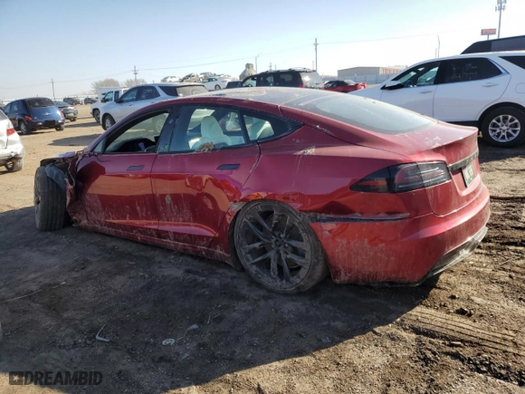 2023 Tesla Model S with VIN 5YJSA1E53PF512587, listed as a Copart auction lot 48983475 with 41,232 mi miles and Salvage Title. Bid and sale history available at carsss.com. Image 2.