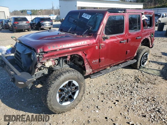 2021 Jeep Wrangler Unlimited Rubicon with VIN 1C4HJXFG8MW706357, listed as a Copart auction lot 82180714 with 48,074 mi miles and Salvage Title. Bid and sale history available at carsss.com. Image 1.