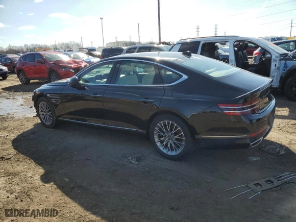 2021 Genesis G80 2.5T with VIN KMTGB4SC7MU046691, listed as a Copart auction lot 52356225 with 24,503 mi miles and Clean Title. Bid and sale history available at carsss.com. Image 2.