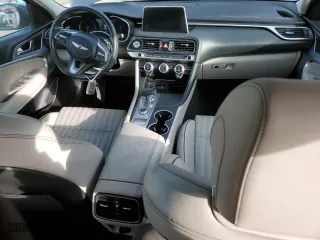2020 Genesis G70 2.0T with VIN KMTG34LA1LU059770, listed as a Copart auction lot 47201445 with 74,408 mi miles and Salvage Title. Bid and sale history available at carsss.com. Image 8.