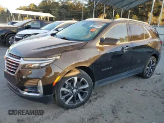 2023 Chevrolet Equinox Premier z VIN 3GNAXNEG2PL100060, wystawiony jako Copart lot #83877884 z przebiegiem Nie podano mil oraz Szkoda całkowita • Salvage title. Historia ofert i sprzedaży dostępna na DreamBid. Obrazek 1.