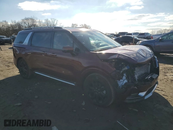2024 Kia Carnival SX Prestige with VIN KNDNE5H33R6336836, listed as a Copart auction lot 85352014 with 14,213 mi miles and Salvage Title. Bid and sale history available at carsss.com. Image 4.