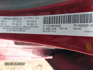 2015 Chrysler 200 Limited with VIN 1C3CCCAB0FN526585, listed as a IAAI auction lot 41558501 with 150,100 mi miles. Bid and sale history available at carsss.com. Image 9.