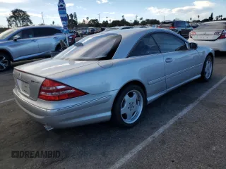 2002 Mercedes-Benz CL-Class AMG with VIN WDBPJ73J22A021985, listed as a Copart auction lot 87651515 with 114,513 mi miles and Clean Title. Bid and sale history available at carsss.com. Image 3.