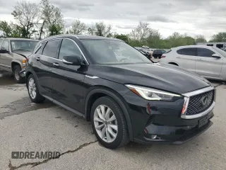 2019 Infiniti QX50 Essential with VIN 3PCAJ5M39KF104462, listed as a Copart auction lot 55044025 with 107,167 mi miles and Salvage title. Bid and sale history available at DreamBid. Image 4.