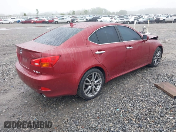 2008 Lexus IS with VIN JTHBK262085061532, listed as a IAAI auction lot 41931577 with 244,834 mi miles. Bid and sale history available at carsss.com. Image 4.