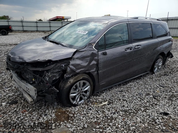 2021 Toyota Sienna Limited z VIN 5TDZRKEC6MS039819, wystawiony jako Copart lot #56318785 z przebiegiem Nie podano mil oraz Szkoda całkowita • Salvage title. Historia ofert i sprzedaży dostępna na DreamBid. Obrazek 1.
