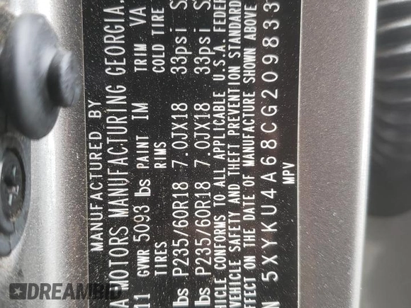 2012 Kia Sorento EX z VIN 5XYKU4A68CG209833, wystawiony jako Copart lot #53942035 z przebiegiem 216 199 mil mil oraz Szkoda całkowita • Salvage title. Historia ofert i sprzedaży dostępna na DreamBid. Obrazek 13.