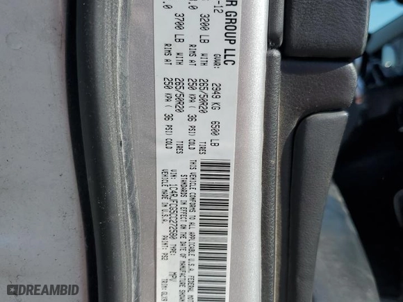 2012 Jeep Grand Cherokee Overland with VIN 1C4RJFCG5CC272580, listed as a Copart auction lot 50075735 with 209,368 mi miles and Salvage Title. Bid and sale history available at carsss.com. Image 13.
