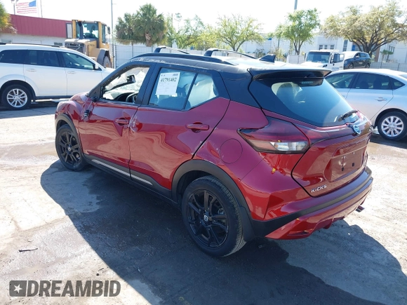 2021 Nissan Kicks SR with VIN 3N1CP5DV1ML557572, listed as a IAAI auction lot 41791402 with 37,486 mi miles. Bid and sale history available at carsss.com. Image 3.