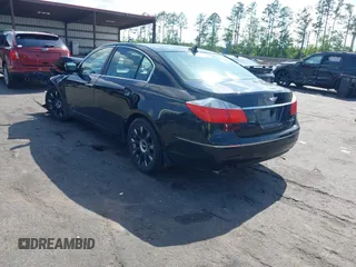 2010 Hyundai Genesis with VIN KMHGC4DE8AU076185, listed as a IAAI auction lot 41996812 with 147,645 mi miles. Bid and sale history available at carsss.com. Image 3.