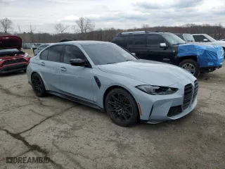 2023 BMW M3 Competition xDrive with VIN WBS43AY07PFP20074, listed as a Copart auction lot 52429265 with 31,669 mi miles and Salvage Title. Bid and sale history available at carsss.com. Image 4.