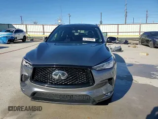 2022 Infiniti QX50 LUXE with VIN 3PCAJ5BA4NF107923, listed as a Copart auction lot 87130194 with 37,237 mi miles and Salvage Title. Bid and sale history available at carsss.com. Image 14.