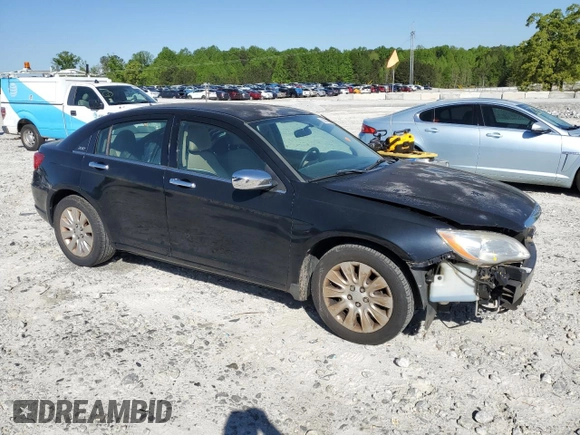 2014 Chrysler 200 LX with VIN 1C3CCBAB1EN197257, listed as a Copart auction lot 52205355 with 143,594 mi miles and Salvage Title. Bid and sale history available at carsss.com. Image 4.