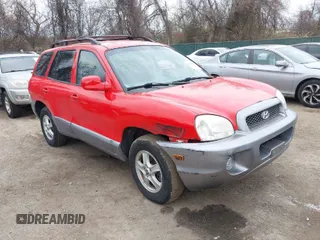 2004 Hyundai Santa Fe GLS with VIN KM8SC13D24U724643, listed as a IAAI auction lot 41908475 with 82,656 mi miles. Bid and sale history available at carsss.com. Image 1.