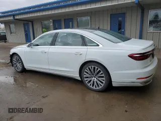 2021 Audi A8 with VIN WAU8DAF84MN016847, listed as a Copart auction lot 49464765 with 29,676 mi miles and Salvage Title. Bid and sale history available at carsss.com. Image 2.