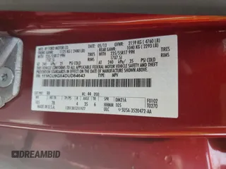 2013 Ford Escape SE с VIN 1FMCU9GX4DUD84643, выставлен на аукционе Copart как лот 61930215 с пробегом 197 193 миль миль и Списание • Salvage title. История ставок и продаж доступна на DreamBid. Изображение 14.