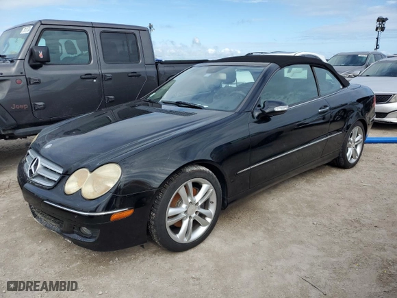 2009 Mercedes-Benz CLK-Class 3.5L with VIN WDBTK56F39T108168, listed as a Copart auction lot 76090024 with 0 mi miles and Salvage Title. Bid and sale history available at carsss.com. Image 1.