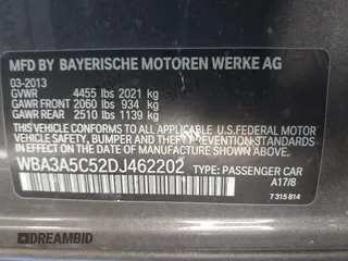 2013 BMW 3 Series 328i with VIN WBA3A5C52DJ462202, listed as a IAAI auction lot 41198588 with 145,010 mi miles. Bid and sale history available at carsss.com. Image 9.