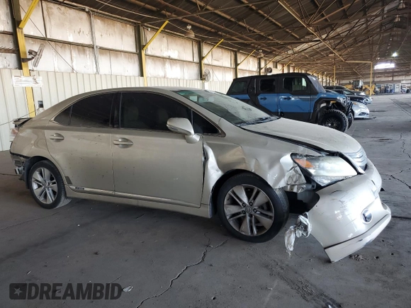 2012 Lexus HS with VIN JTHBB1BA3C2049151, listed as a Copart auction lot 74981034 with 283,714 mi miles and Salvage Title. Bid and sale history available at carsss.com. Image 4.