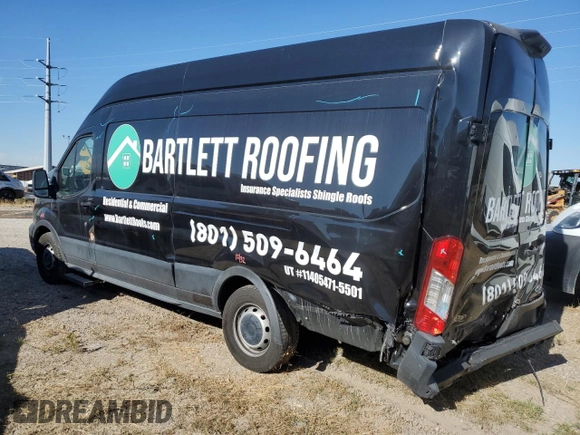 2020 Ford Transit with VIN 1FTBR3XG6LKB75297, listed as a Copart auction lot 74252794 with 82,771 mi miles and Salvage Title. Bid and sale history available at DreamBid. Image 2.