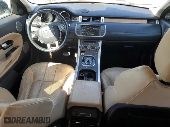 2015 Land Rover Range Rover Evoque Prestige with VIN SALVV2BGXFH958725, listed as a Copart auction lot 74386694 with 121,555 mi miles and Salvage title. Bid and sale history available at DreamBid. Image 8.