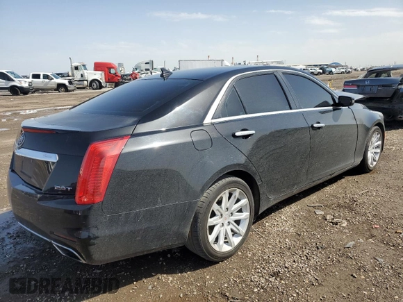 2014 Cadillac CTS Sedan RWD with VIN 1G6AP5SX1E0184009, listed as a Copart auction lot 47669475 with 125,314 mi miles and Salvage Title. Bid and sale history available at carsss.com. Image 3.