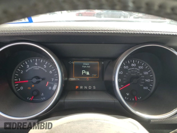 2018 Ford Mustang GT with VIN 1FA6P8CF8J5172159, listed as a Copart auction lot 47234365 with 76,685 mi miles and Salvage Title. Bid and sale history available at carsss.com. Image 9.