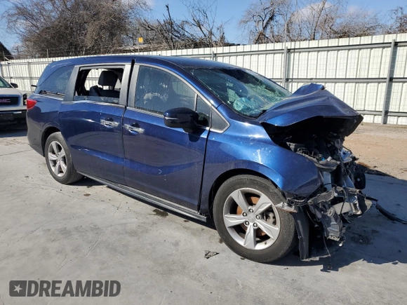 2020 Honda Odyssey EX with VIN 5FNRL6H53LB071314, listed as a Copart auction lot 46994745 with Not Provided miles and Salvage Title. Bid and sale history available at DreamBid. Image 4.