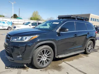 2018 Toyota Highlander SE with VIN 5TDKZRFH3JS540733, listed as a Copart auction lot 55099315 with 80,067 mi miles and Salvage title. Bid and sale history available at DreamBid. Image 1.