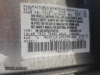 2016 Nissan Sentra SV with VIN 3N1AB7AP8GY248793, listed as a Copart auction lot 51985045 with 136,323 mi miles and Salvage Title. Bid and sale history available at DreamBid. Image 13.