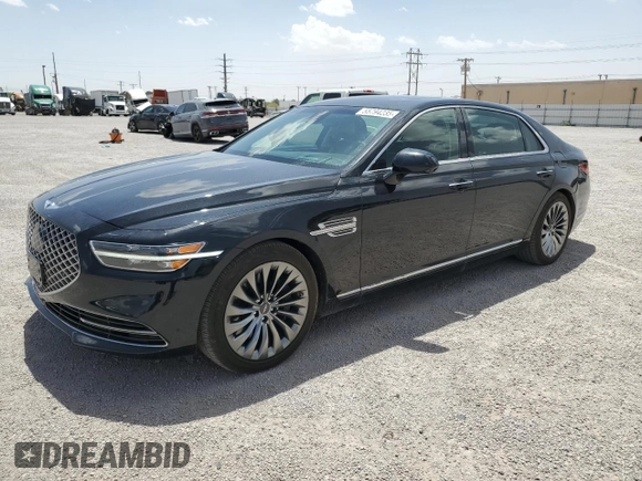 2020 Genesis G90 Ultimate with VIN KMTF54PH1LU076923, listed as a Copart auction lot 55794235 with 43,618 mi miles and Clean Title. Bid and sale history available at DreamBid. Image 1.