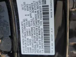 2022 Honda Civic Sedan Touring with VIN 2HGFE1F95NH302735, listed as a Copart auction lot 79278734 with 62,532 mi miles and Salvage Title. Bid and sale history available at carsss.com. Image 14.