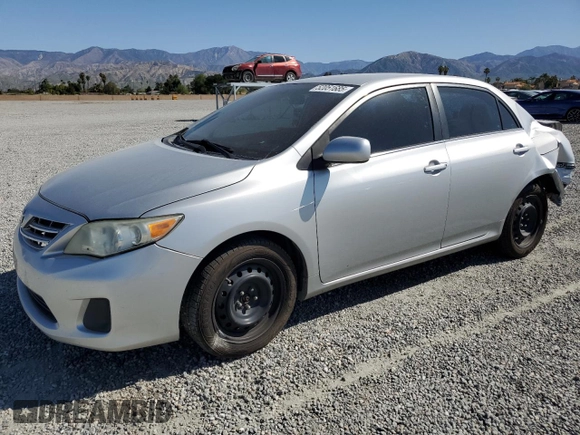 2013 Toyota Corolla L with VIN 5YFBU4EEXDP167695, listed as a Copart auction lot 52051685 with 192,427 mi miles and Salvage Title. Bid and sale history available at carsss.com. Image 1.