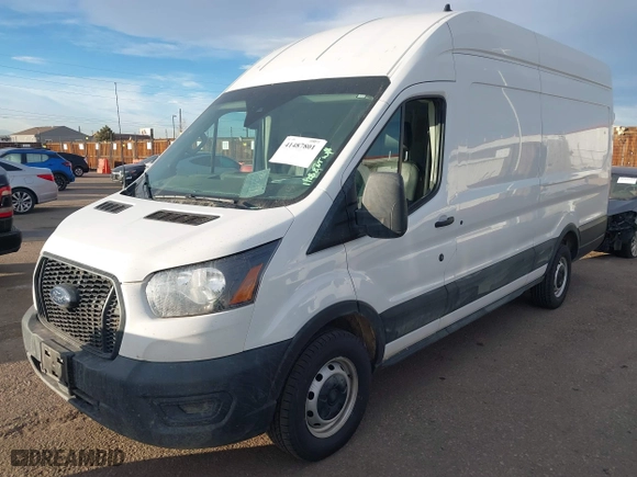 2023 Ford Transit Cargo Van with VIN 1FTBR3X80PKB45078, listed as a IAAI auction lot 41487801 with 39,060 mi miles. Bid and sale history available at carsss.com. Image 18.