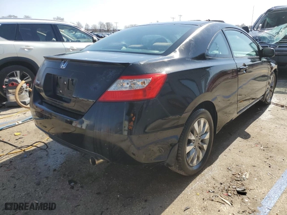 2009 Honda Civic Cpe EX with VIN 2HGFG12809H530137, listed as a Copart auction lot 47174945 with 129,296 mi miles and Salvage Title. Bid and sale history available at carsss.com. Image 3.