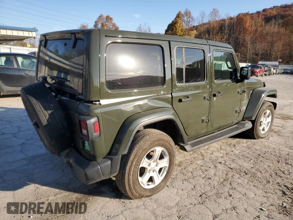 2023 Jeep Wrangler Sahara with VIN 1C4HJXEN2PW624757, listed as a Copart auction lot 78239614 with 46,254 mi miles and Salvage Title. Bid and sale history available at carsss.com. Image 3.