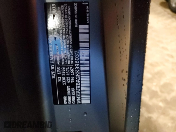 2019 Smart fortwo Pure z VIN WMEFJ9BA2KK396037, wystawiony jako Copart lot #83991904 z przebiegiem 32 137 mil mil oraz Szkody całkowita. Historia ofert i sprzedaży dostępna na DreamBid. Obrazek 13.