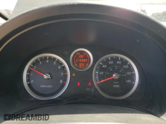 2010 Nissan Sentra SR with VIN 3N1AB6AP8AL632653, listed as a Copart auction lot 62944355 with 215,984 mi miles and Salvage title. Bid and sale history available at DreamBid. Image 9.